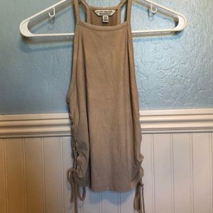 Suede Halter Top